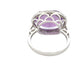 Oval Amethyst and Round Brilliant Cut Diamond Halo Ring Gardiner Brothers