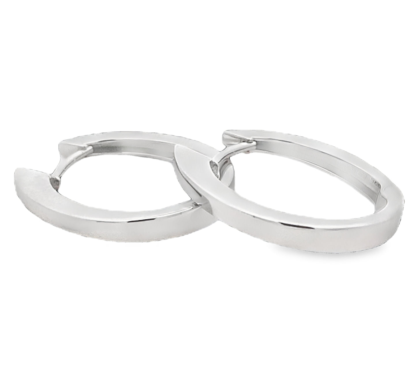 Silver Oval Hoop Earrings Gardiner Brothers