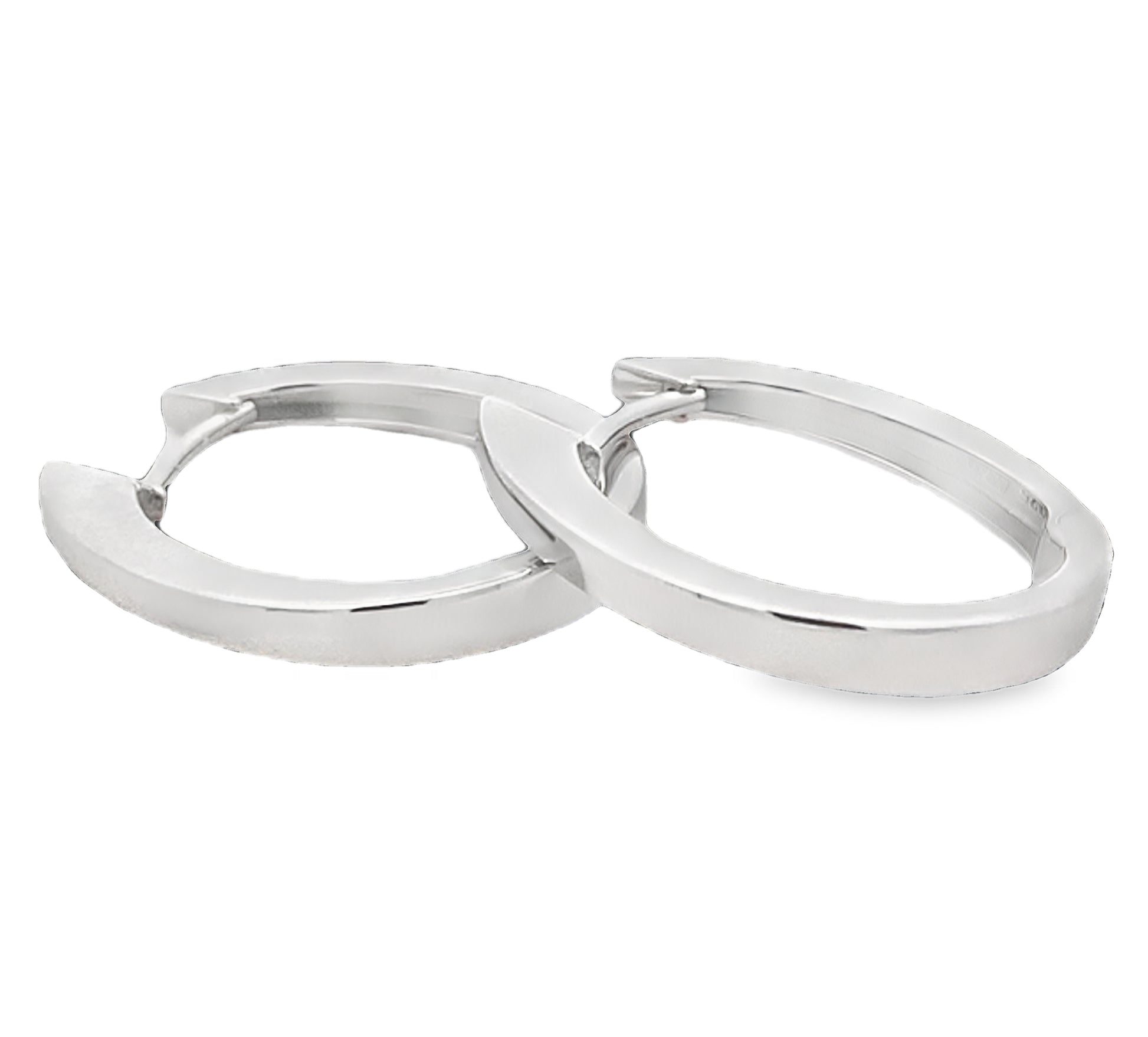Silver Oval Hoop Earrings Gardiner Brothers