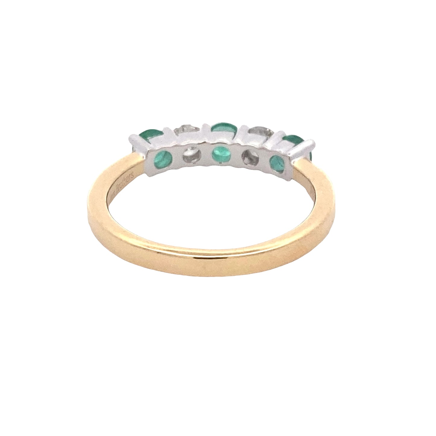 Emerald and Diamond 5 Stone Ring Gardiner Brothers