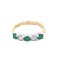 Emerald and Diamond 5 Stone Ring Gardiner Brothers
