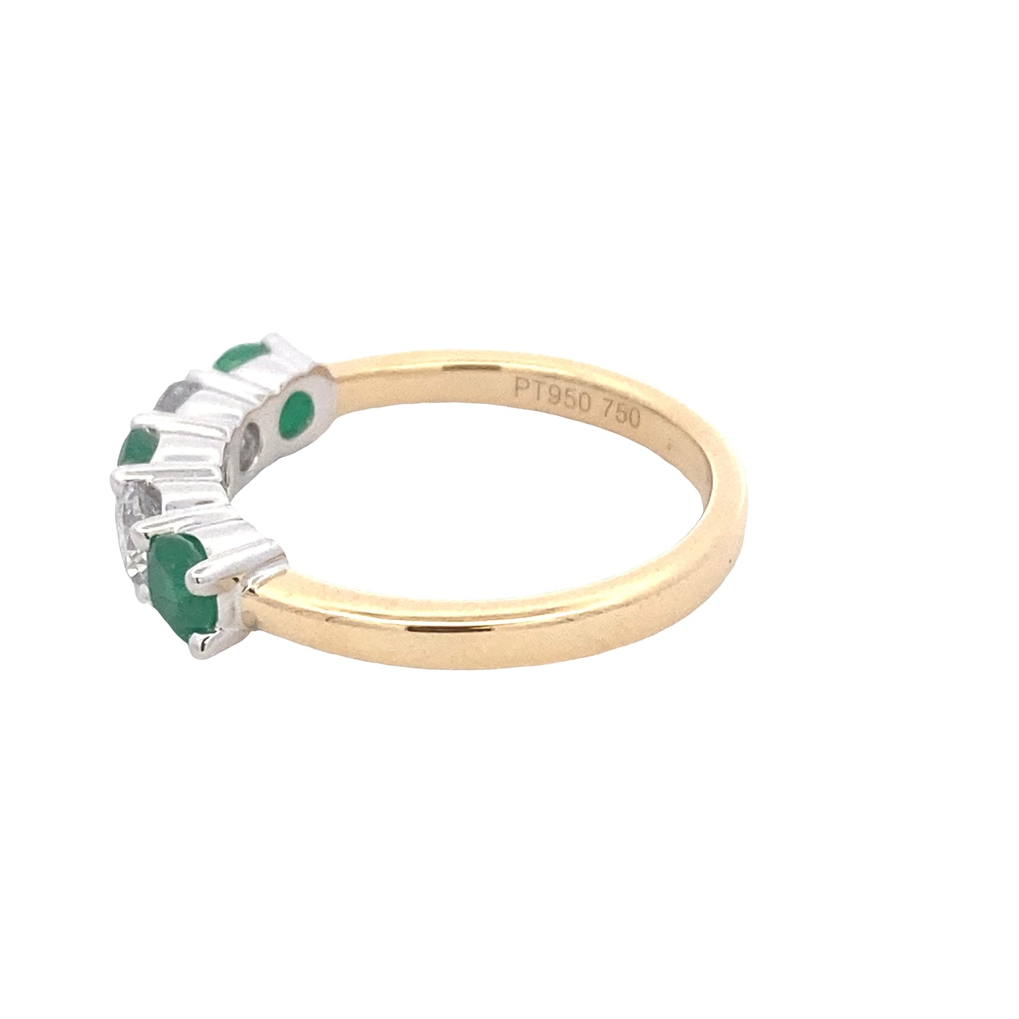 Emerald and Diamond 5 Stone Ring Gardiner Brothers