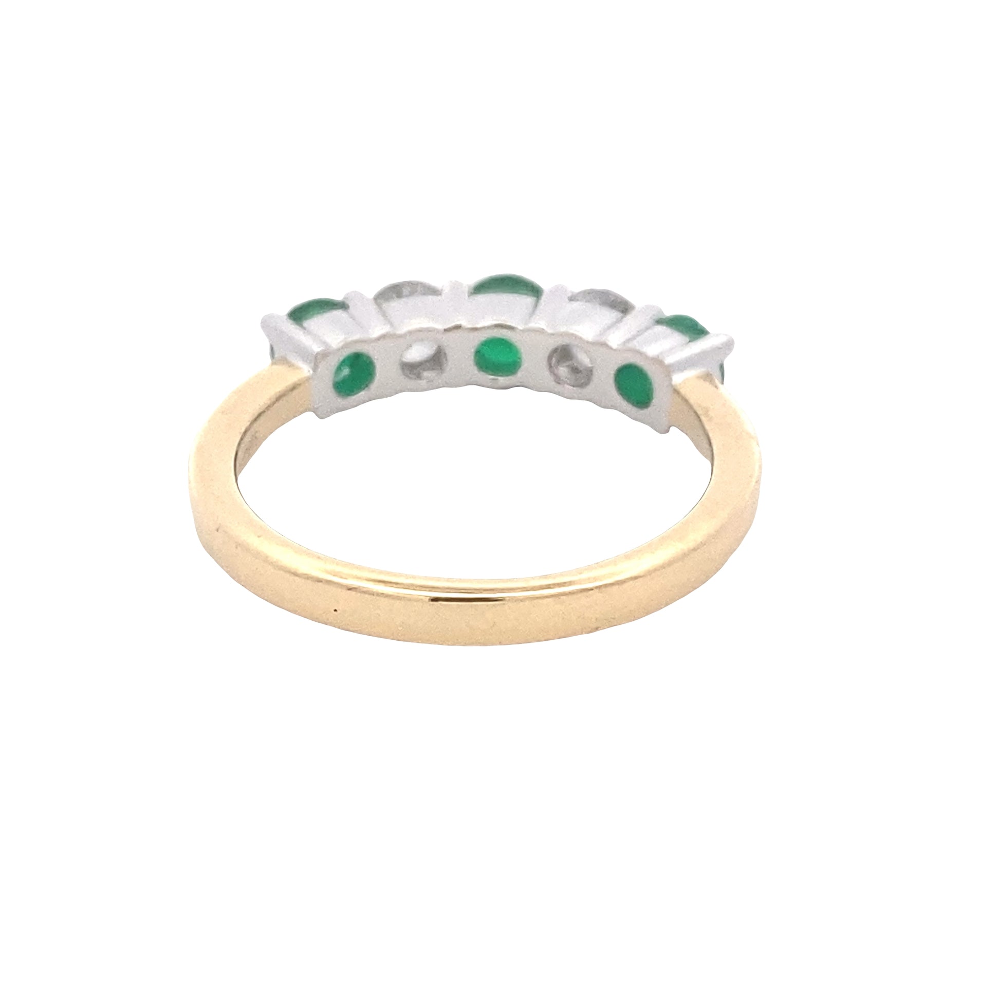 Emerald and Diamond 5 Stone Ring Gardiner Brothers