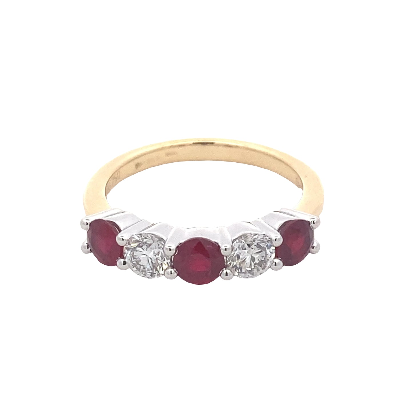 Ruby and Diamond 5 Stone Ring Gardiner Brothers