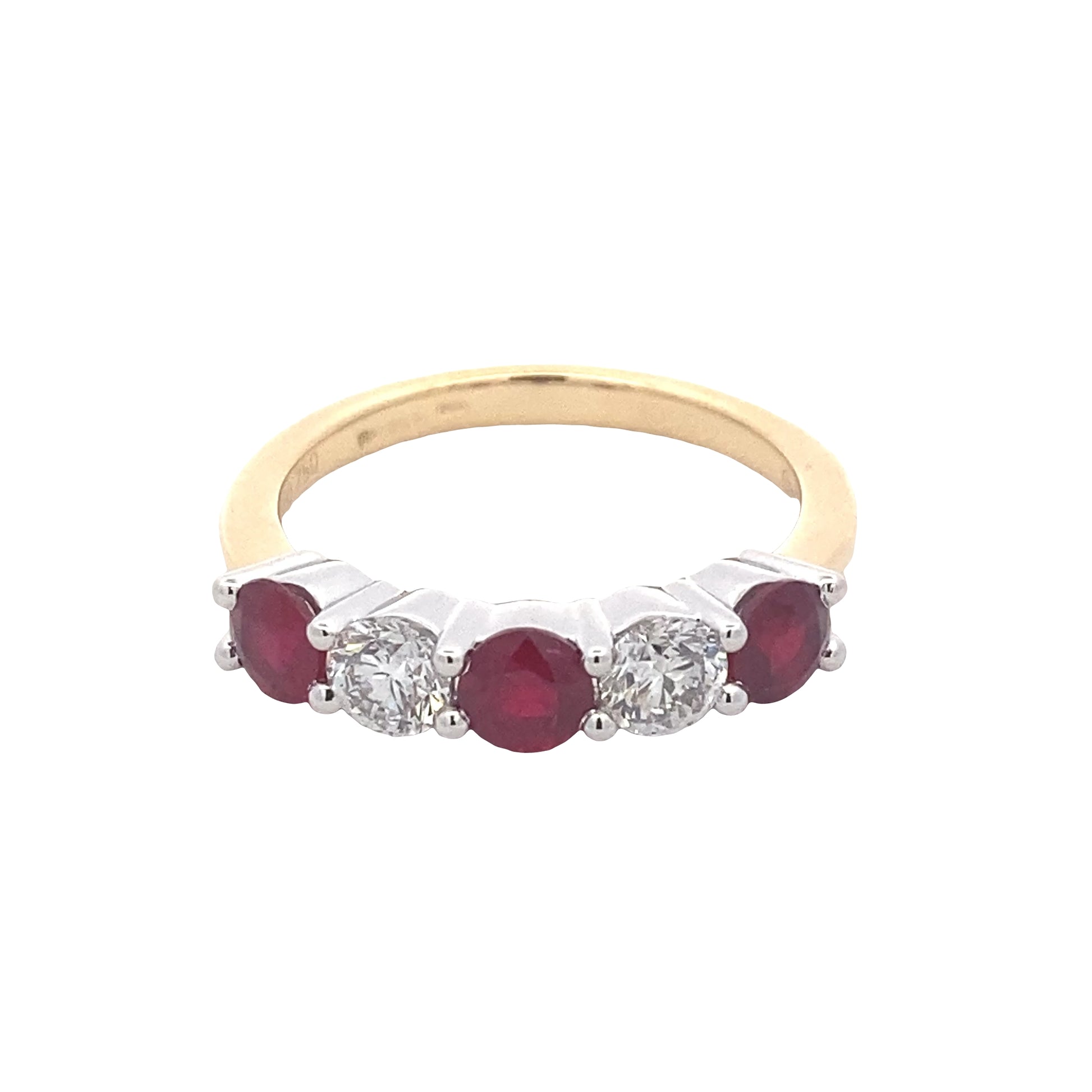 Ruby and Diamond 5 Stone Ring Gardiner Brothers