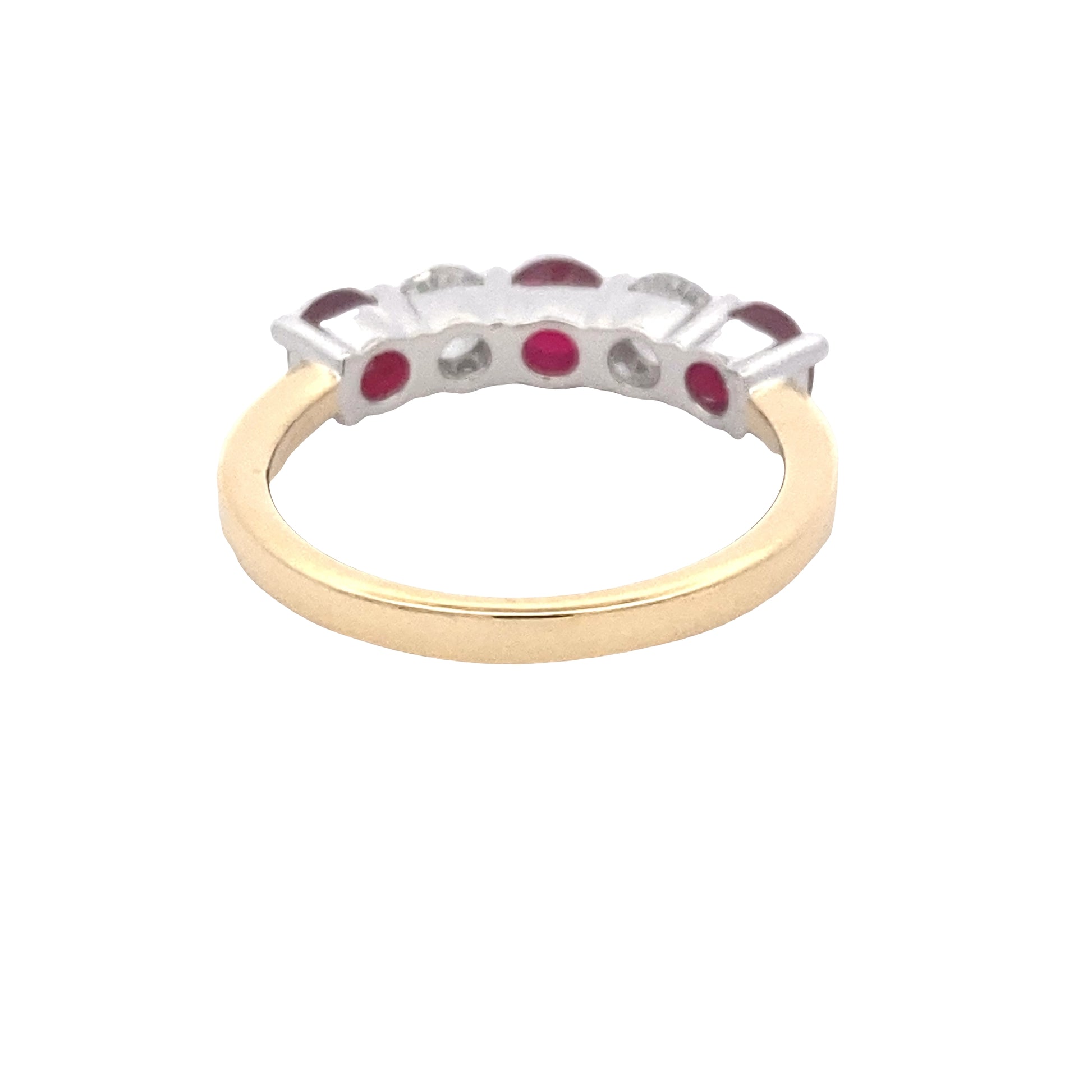 Ruby and Diamond 5 Stone Ring Gardiner Brothers