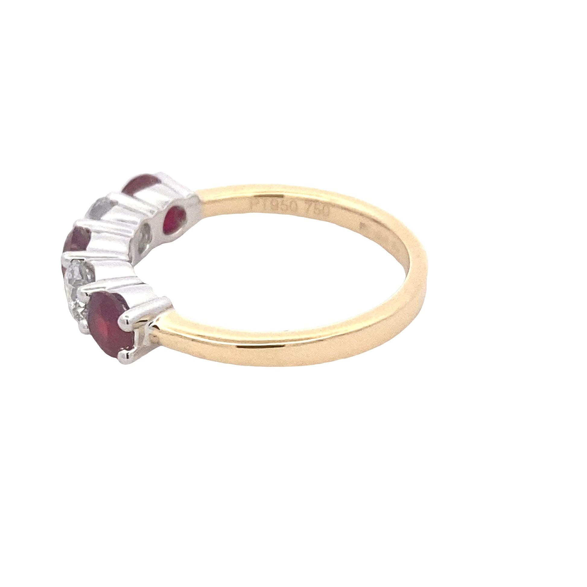 Ruby and Diamond 5 Stone Ring Gardiner Brothers