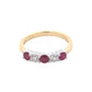 Ruby and Diamond 5 Stone Ring Gardiner Brothers