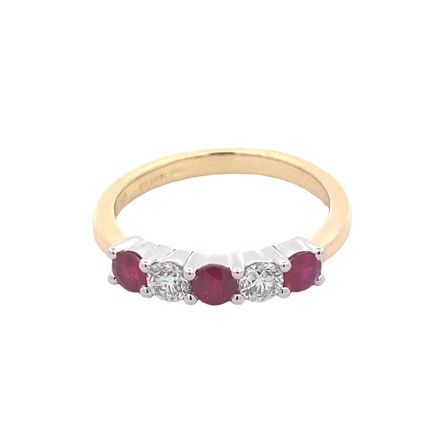 Ruby and Diamond 5 Stone Ring Gardiner Brothers