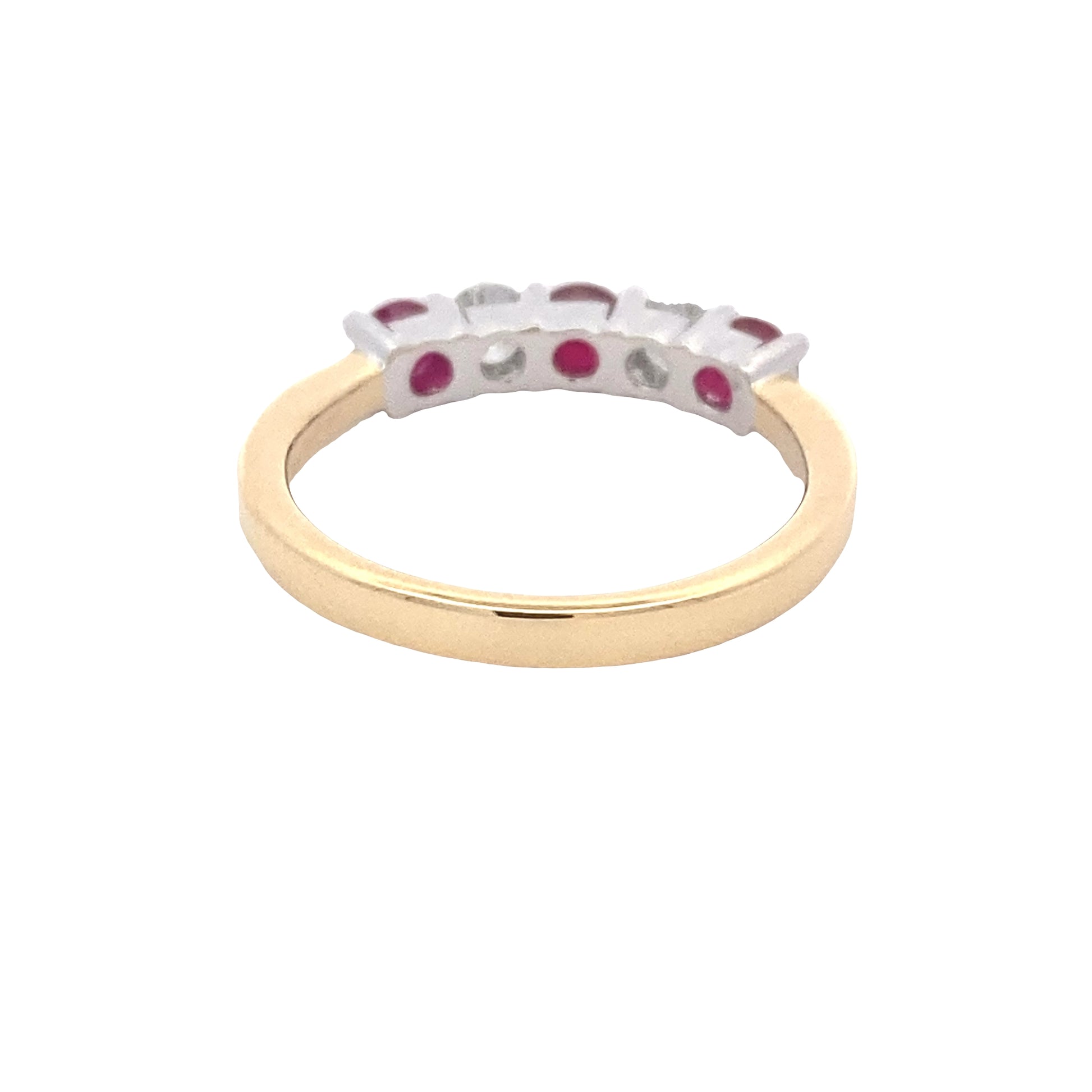 Ruby and Diamond 5 Stone Ring Gardiner Brothers