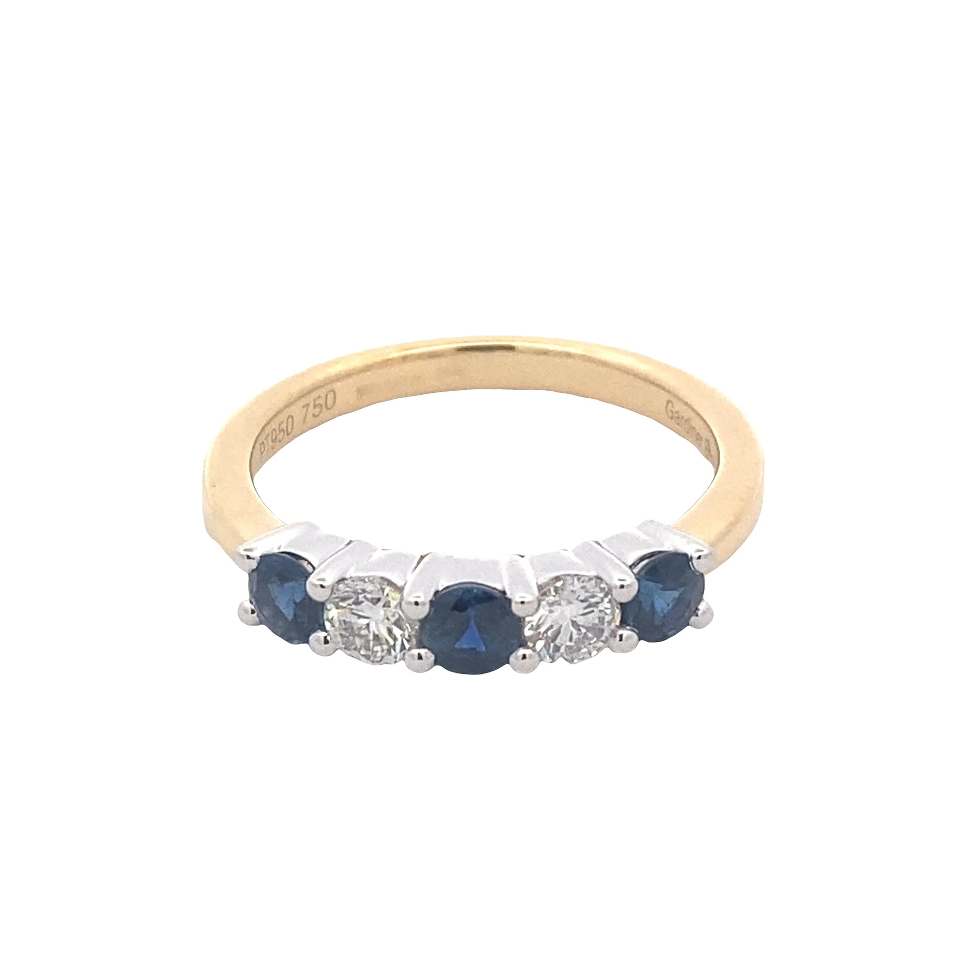 Sapphire and Diamond 5 Stone Ring Gardiner Brothers
