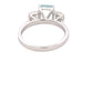 Octagonal shaped aquamarine and round brilliant cut diamond 3 stone ring Gardiner Brothers
