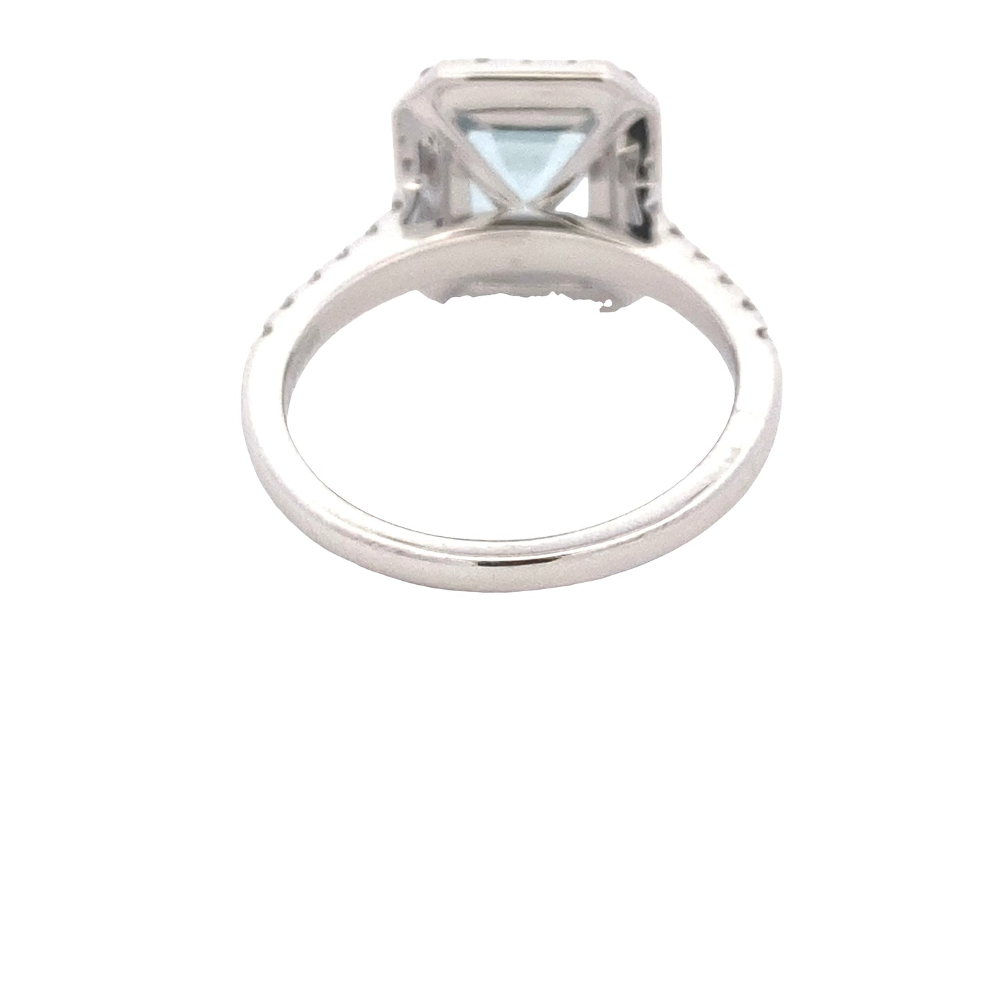 Octagonal Aquamarine and Diamond Halo Style Ring Gardiner Brothers