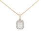 Radiant Cut Diamond Halo Cluster Style Pendant - 1.21cts Gardiner Brothers