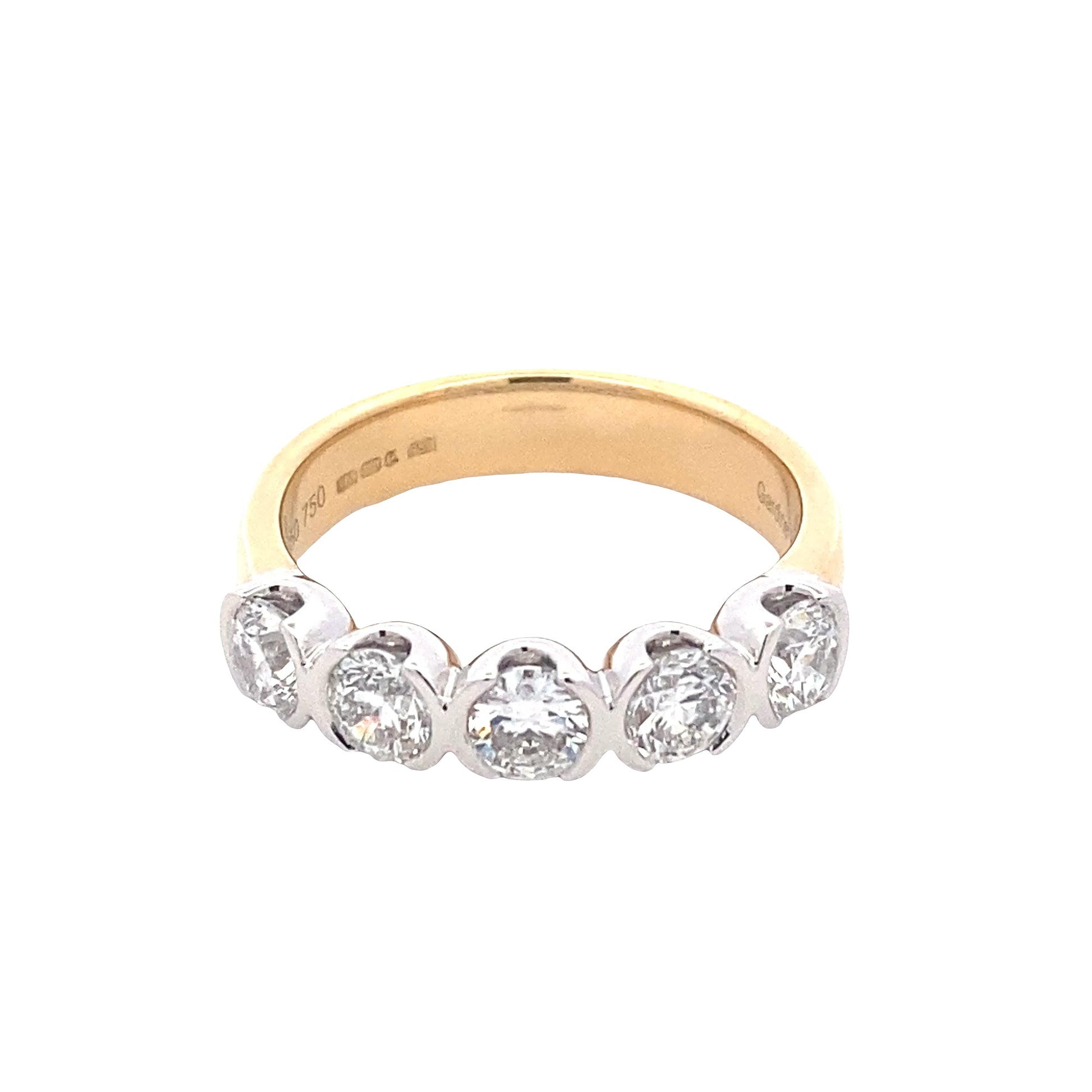Round Brilliant Cut Diamond 5 Stone Ring - 1.25cts Gardiner Brothers