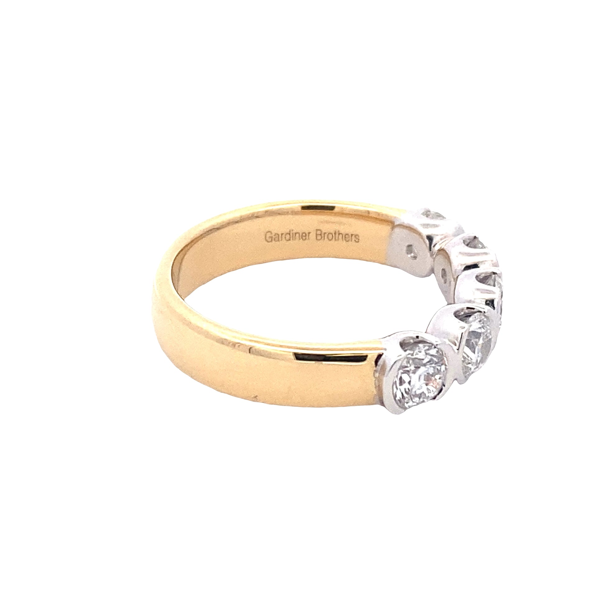 Round Brilliant Cut Diamond 5 Stone Ring - 1.25cts Gardiner Brothers