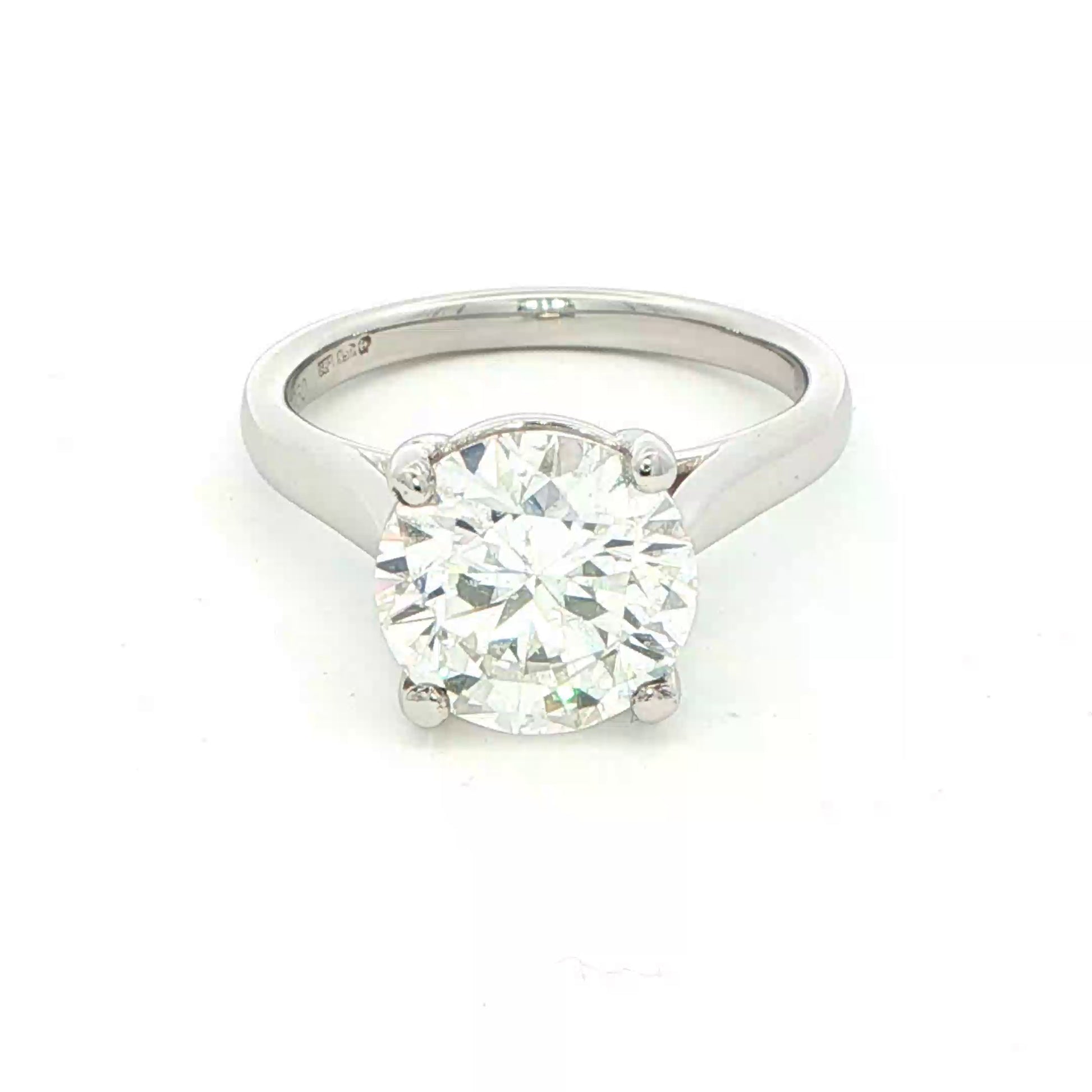 Round Brilliant Cut Diamond Solitaire Ring - 3.02cts Gardiner Brothers