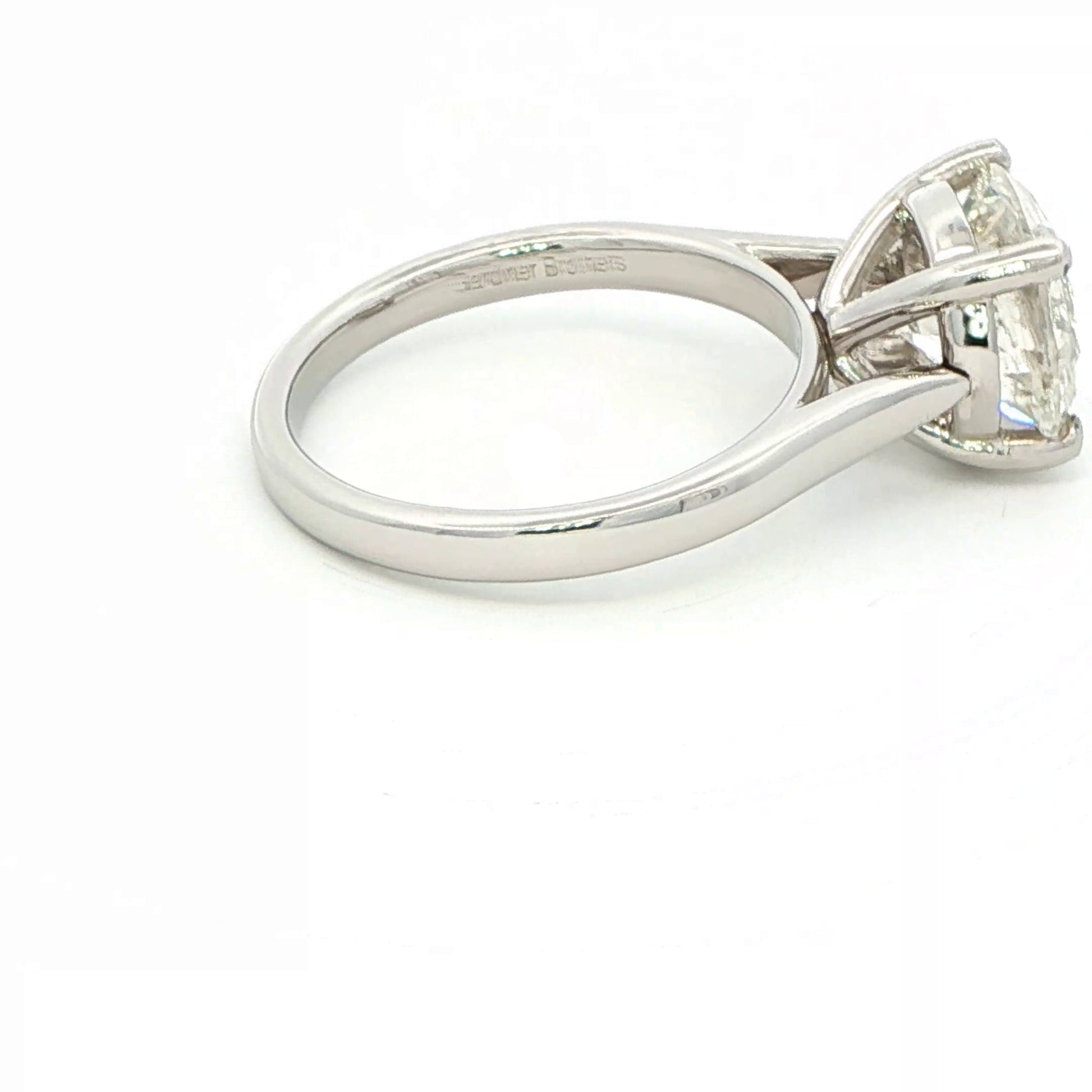 Round Brilliant Cut Diamond Solitaire Ring - 3.02cts Gardiner Brothers