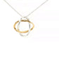 Yellow and White Gold Diamond Knot Pendant Gardiner Brothers