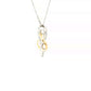 Yellow and White Gold Diamond Knot Pendant Gardiner Brothers