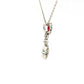 Ruby and Round Brilliant Cut Diamond Halo Drop Style Pendant Gardiner Brothers