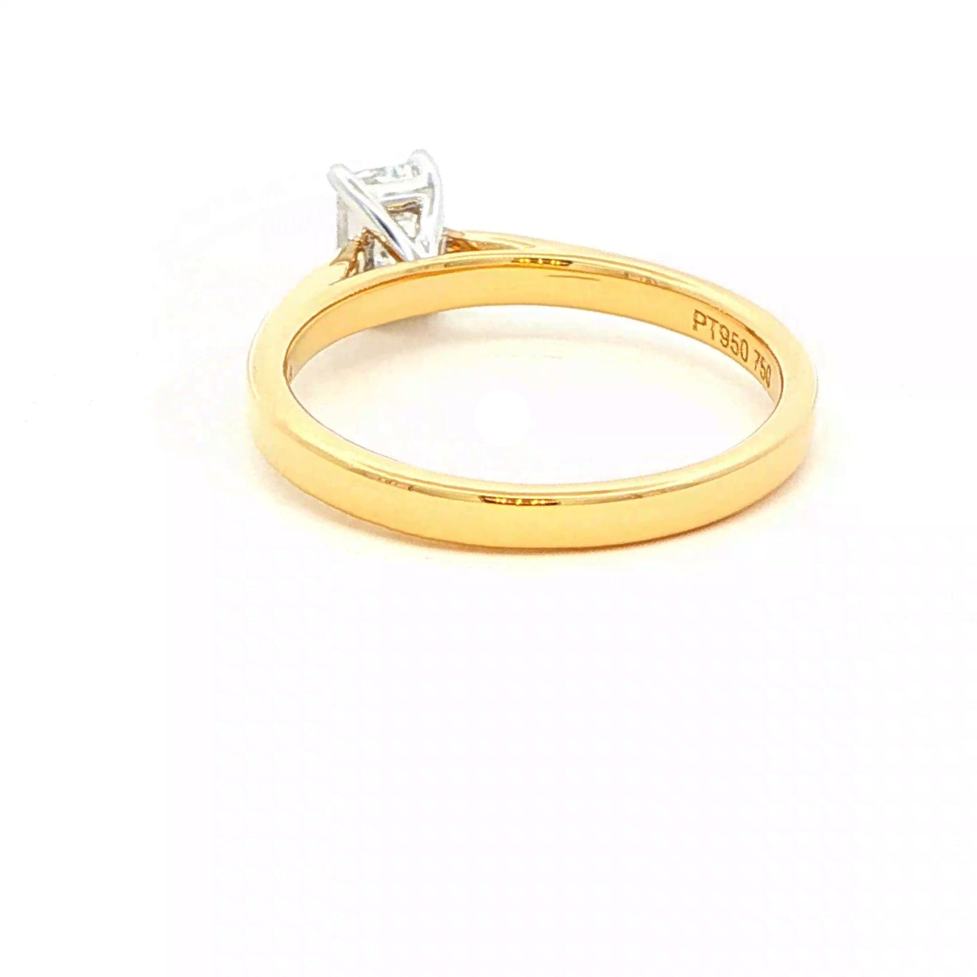 Emerald cut diamond solitaire ring - 0.50cts Gardiner Brothers