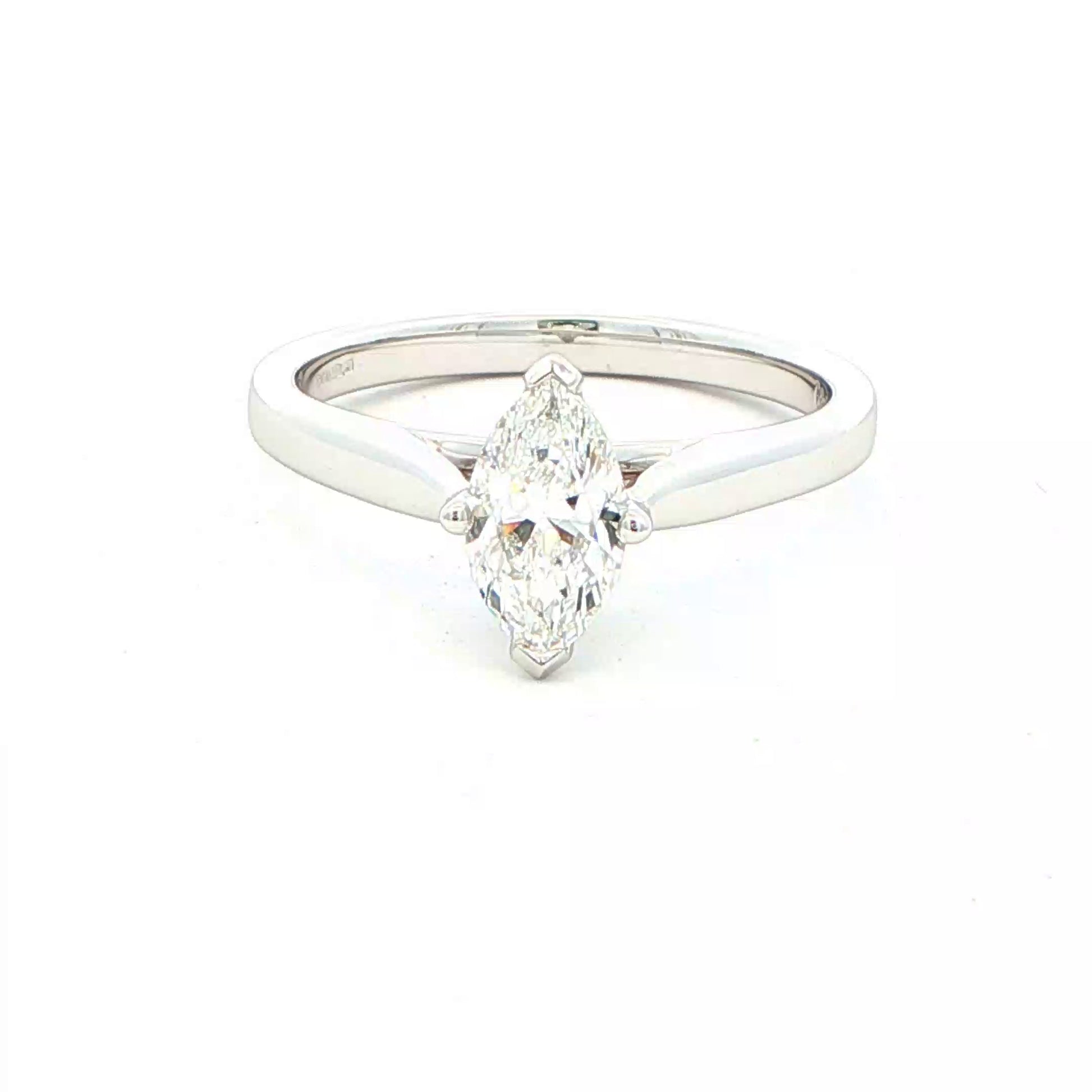 Marquise Shaped Diamond Solitaire Ring - 0.70cts Gardiner Brothers