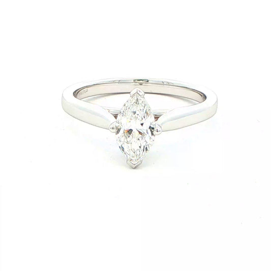 Marquise Shaped Diamond Solitaire Ring - 0.70cts Gardiner Brothers