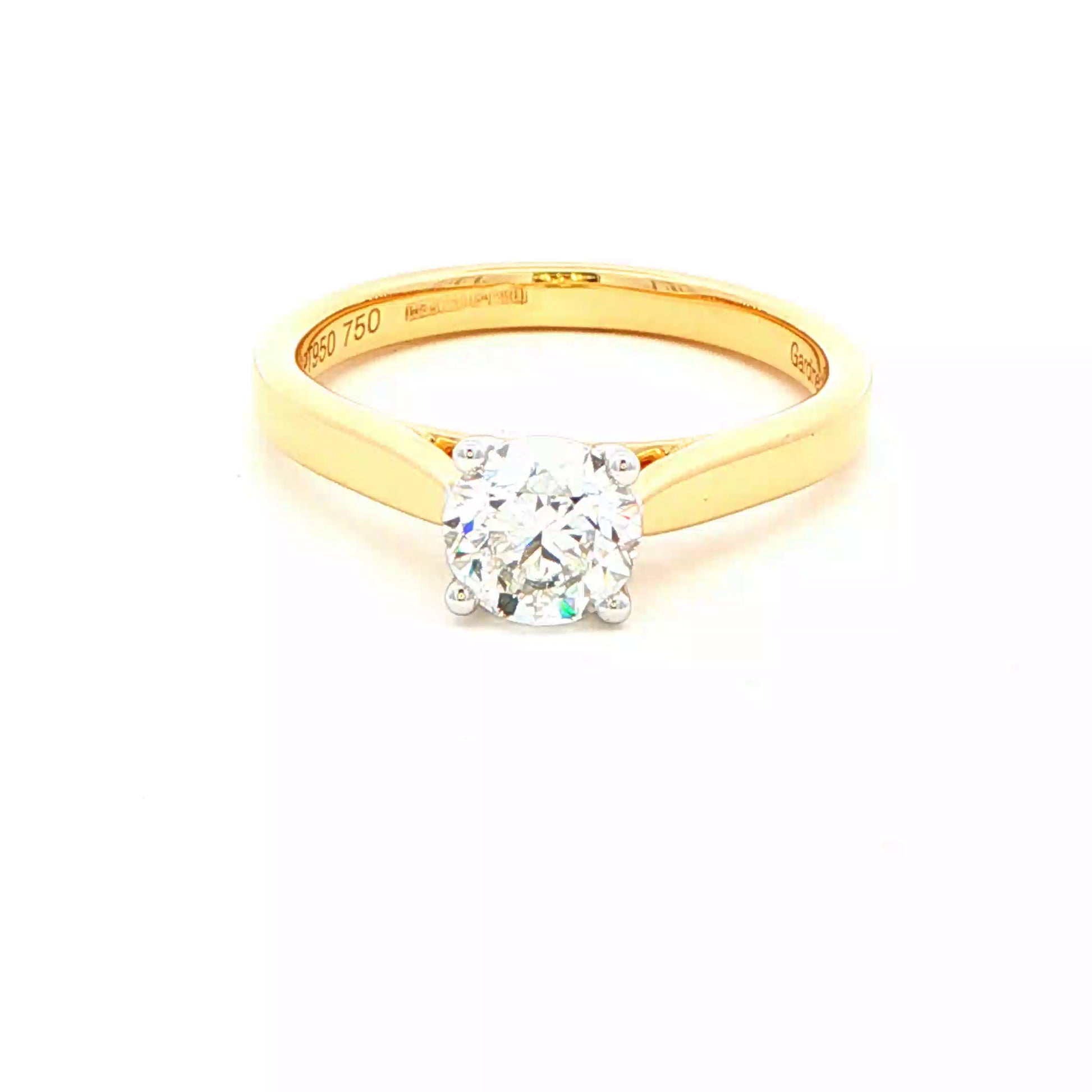 Round Brilliant Cut Diamond Solitaire Ring - 0.80cts Gardiner Brothers