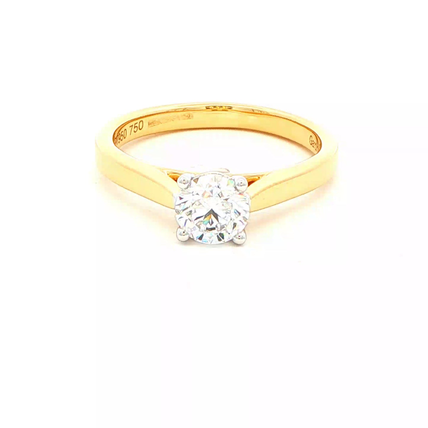 Round Brilliant cut diamond solitaire ring - 0.70cts Gardiner Brothers