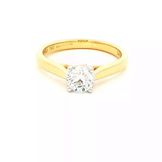 Round Brilliant cut diamond solitaire ring - 0.70cts Gardiner Brothers