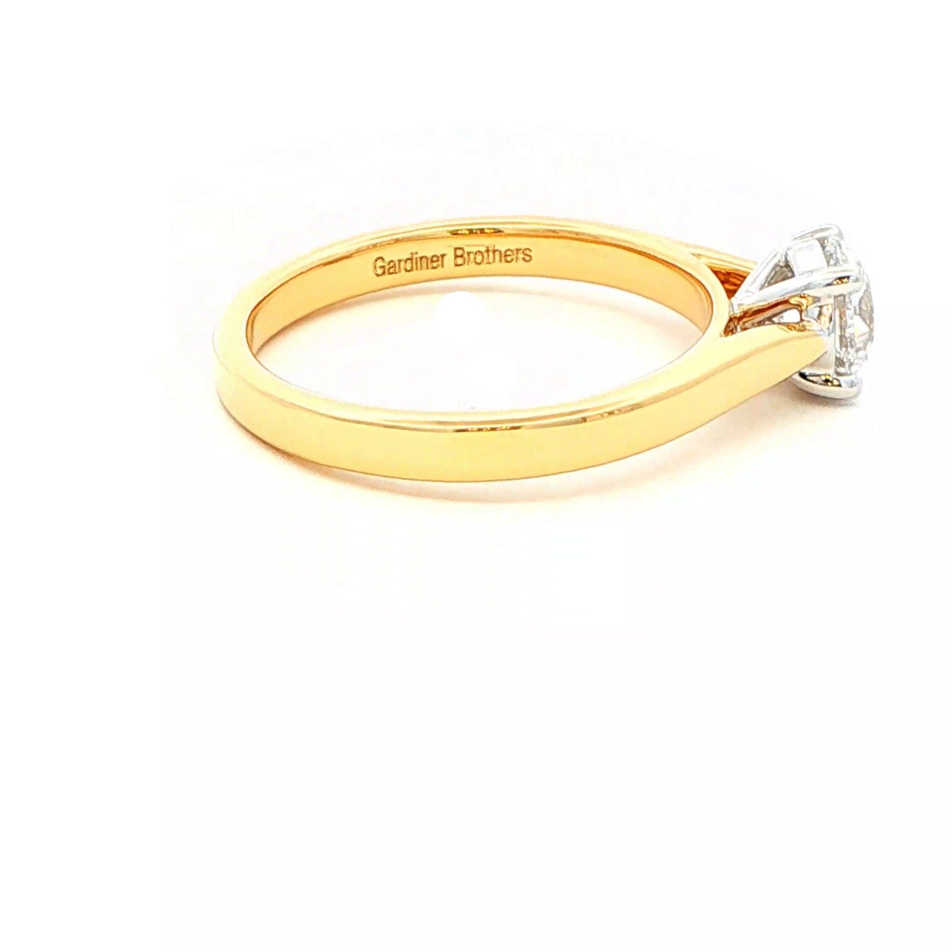 Round Brilliant cut diamond solitaire ring - 0.70cts Gardiner Brothers