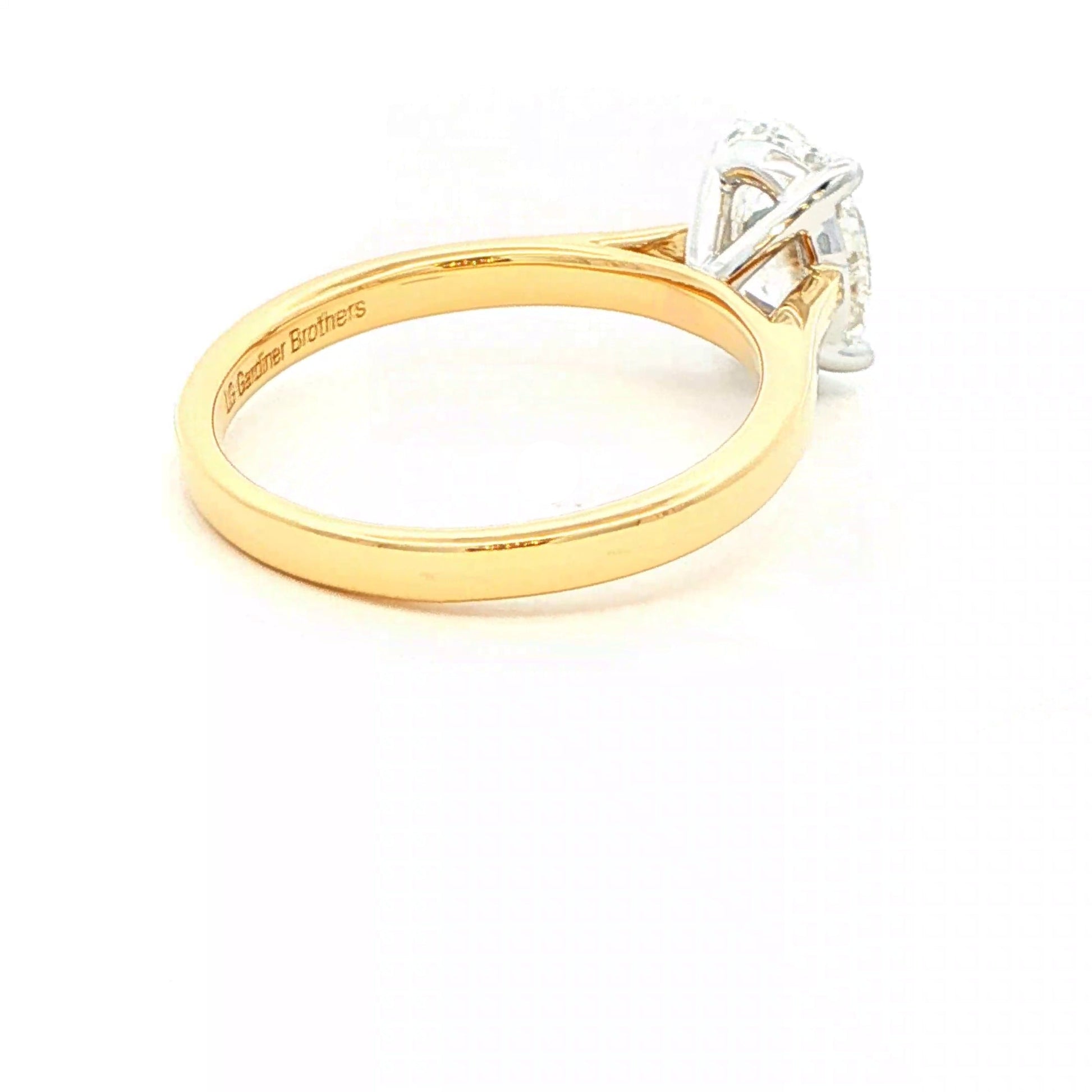 Lab Grown Oval Shaped Diamond Solitaire Ring - 1.50cts Gardiner Brothers