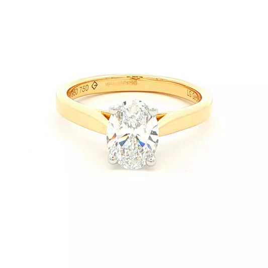 Lab Grown Oval Shaped Diamond Solitaire Ring - 1.20cts Gardiner Brothers