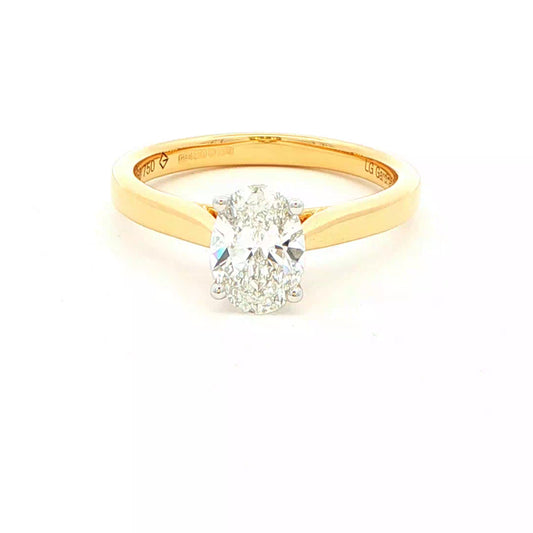 LAB GROWN OVAL SHAPED DIAMOND SOLITAIRE RING - 1.00CTS Gardiner Brothers