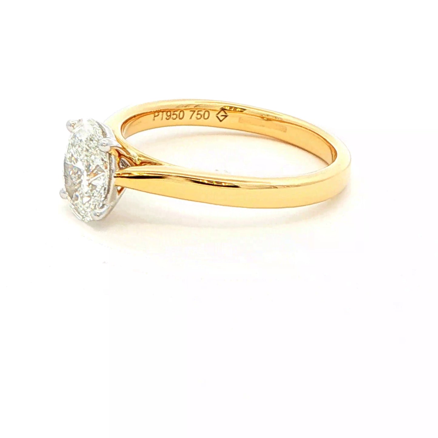 LAB GROWN OVAL SHAPED DIAMOND SOLITAIRE RING - 1.00CTS Gardiner Brothers