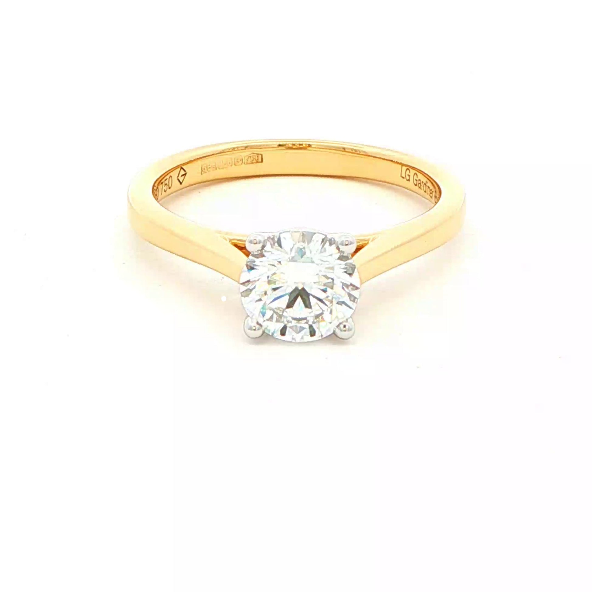 Lab Grown Round Brilliant cut Diamond Solitaire Ring - 1.00cts Gardiner Brothers