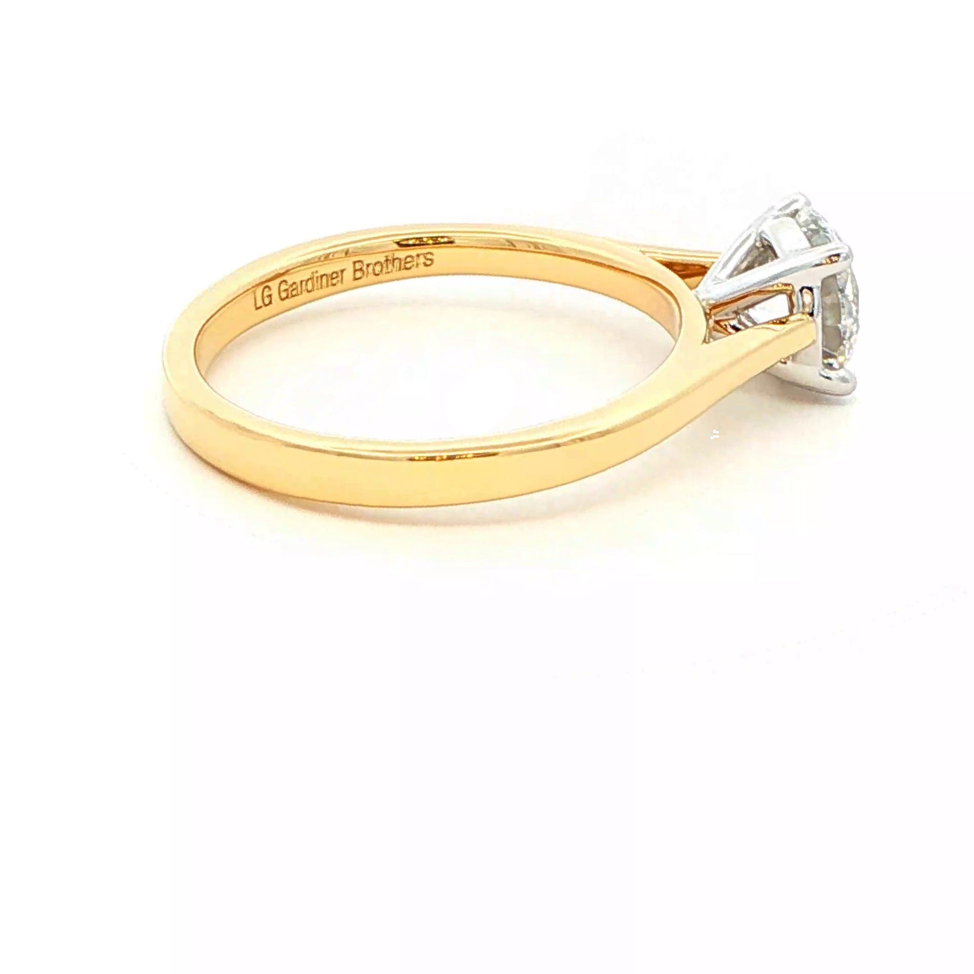 Lab Grown Round Brilliant cut Diamond Solitaire Ring - 1.00cts Gardiner Brothers