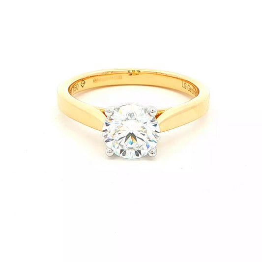 Lab Grown Round Brilliant Cut Diamond Solitaire Ring - 1.20cts Gardiner Brothers