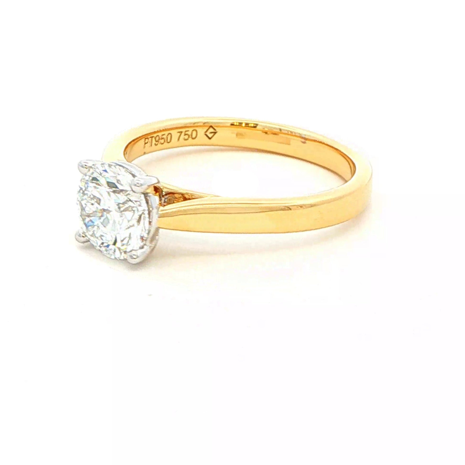 Lab Grown Round Brilliant Cut Diamond Solitaire Ring - 1.20cts Gardiner Brothers