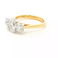 Yellow Gold Oval and round brilliant cut diamond 3 stone ring - 1.82cts Gardiner Brothers