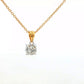 round brilliant cut diamond solitaire pendant - 1.00cts Gardiner Brothers