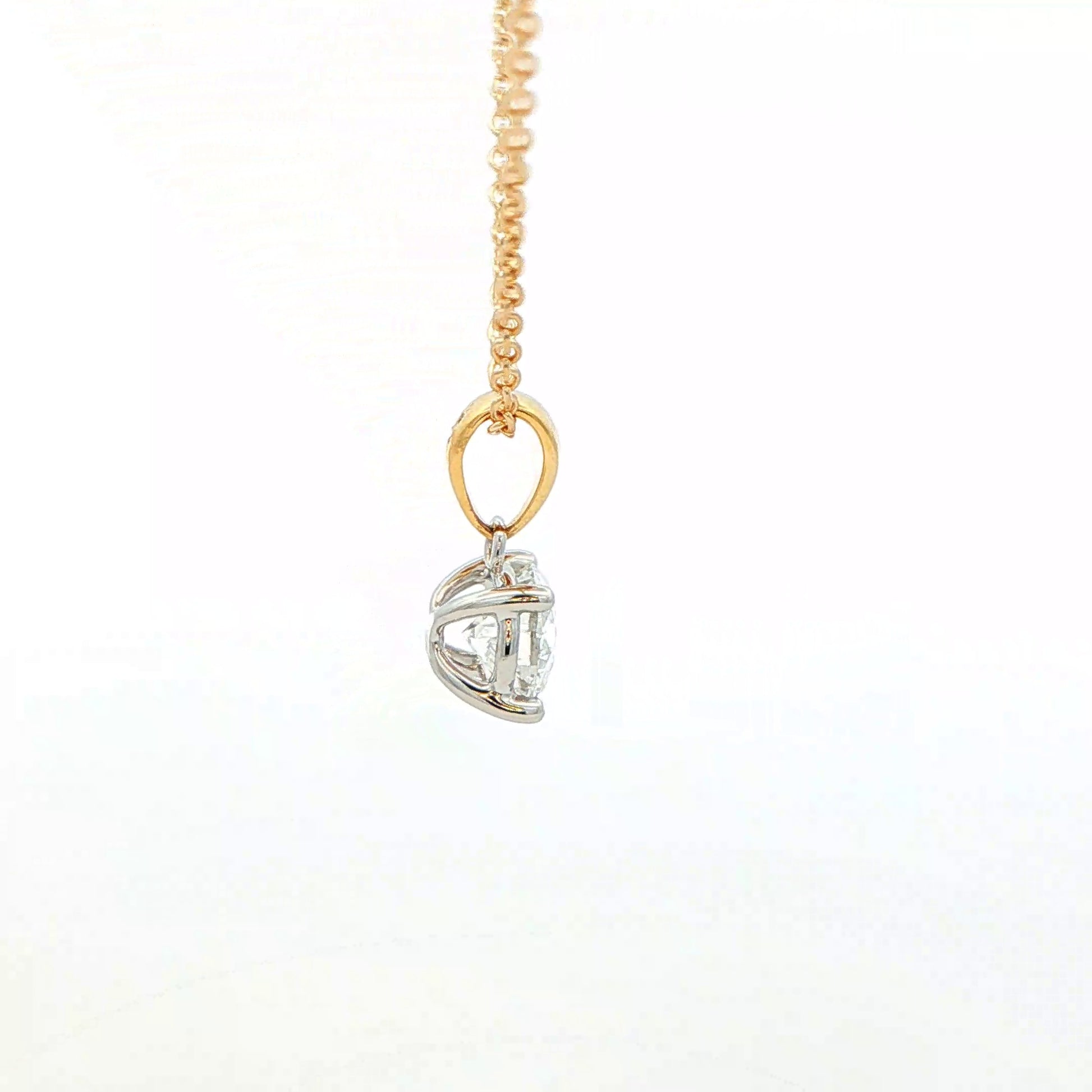 round brilliant cut diamond solitaire pendant - 1.00cts Gardiner Brothers