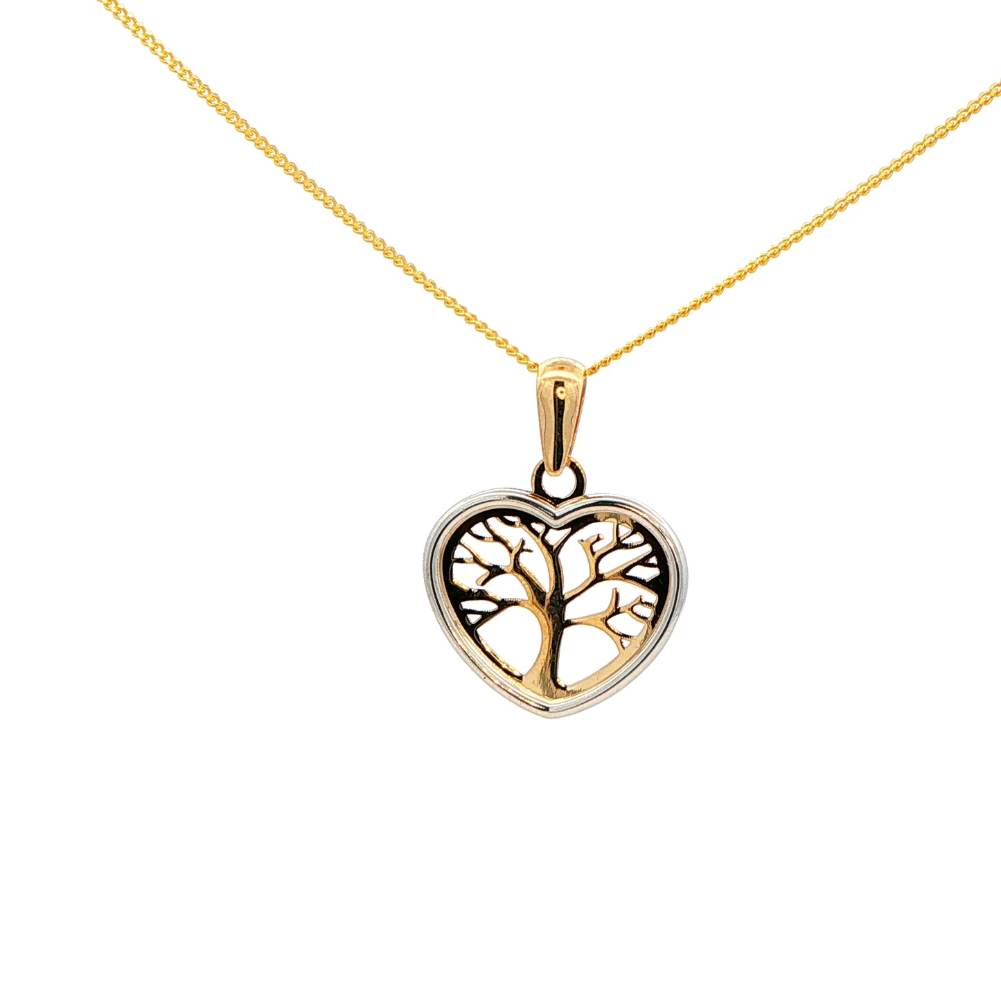 Yellow and White Gold Tree of Life Pendant Gardiner Brothers