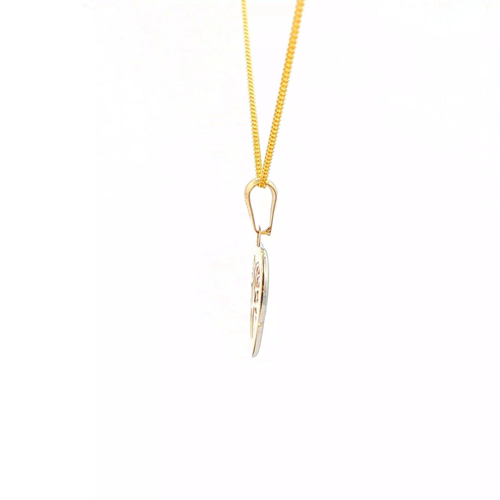 Yellow and White Gold Tree of Life Pendant Gardiner Brothers
