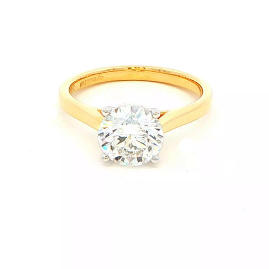 Round Brilliant cut diamond solitaire ring - 1.70cts Gardiner Brothers