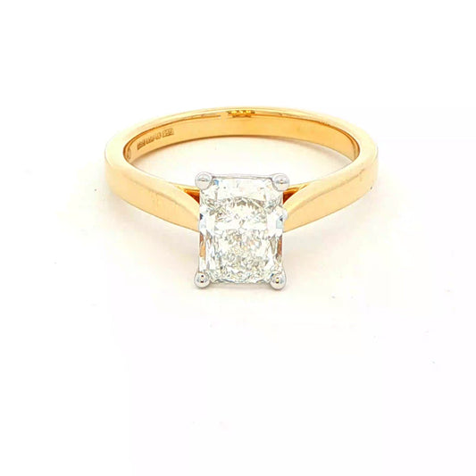 Radiant cut Diamond Solitaire Ring - 1.20cts Gardiner Brothers