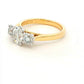 Yellow Gold Oval and round brilliant cut diamond 3 stone ring - 1.64cts Gardiner Brothers