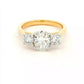 Oval and round brilliant cut diamond 3 stone ring - 1.80cts Gardiner Brothers
