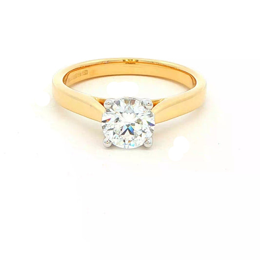 Round Brilliant Cut Diamond Solitaire Ring - 0.90cts Gardiner Brothers